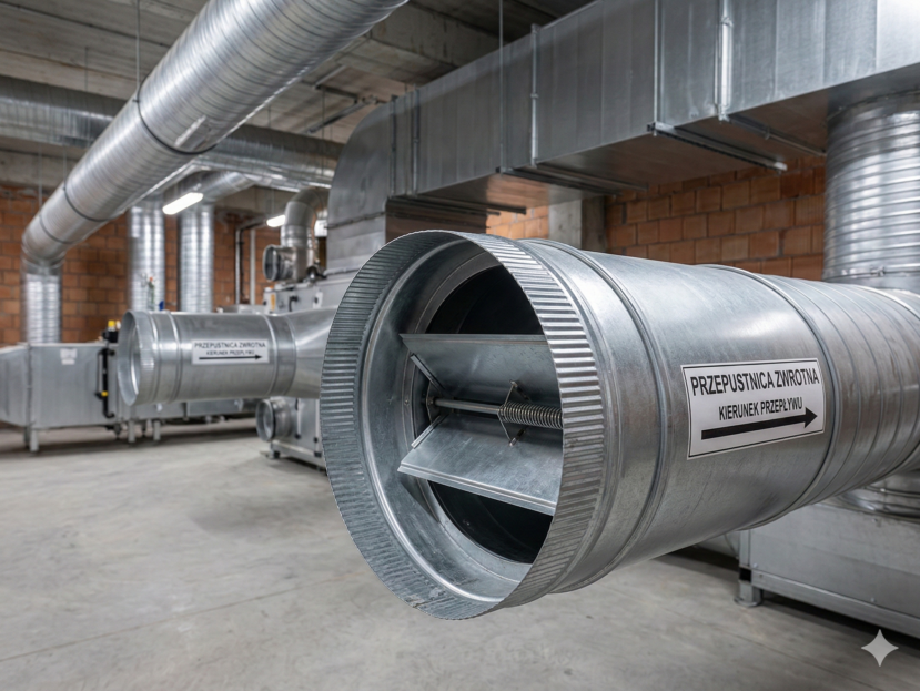 Przepustnica zwrotna – skuteczny sposób na kontrolę kierunku przepływu powietrza